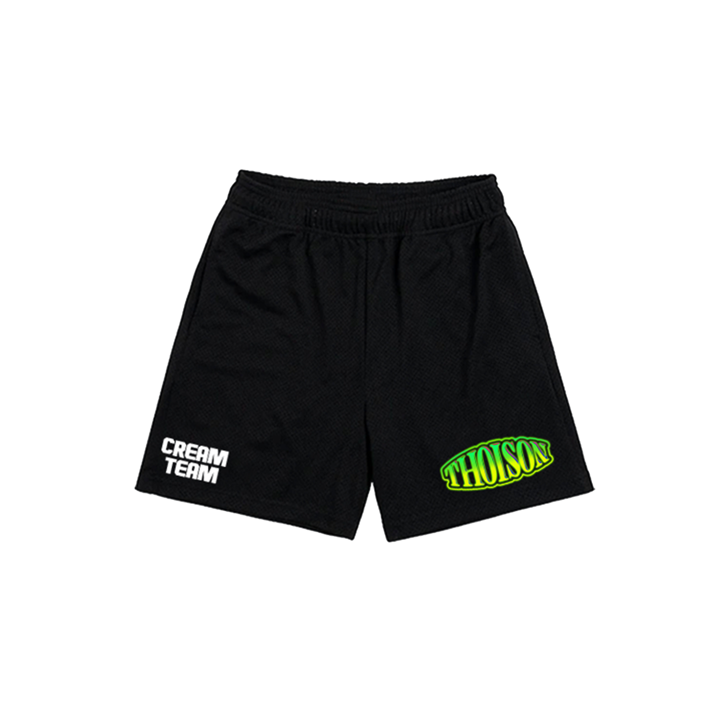 thoison black mesh shorts